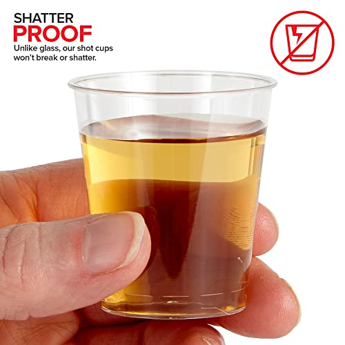 1000 Pack 1.5 oz Clear Plastic Shot Glasses for Parties & Events