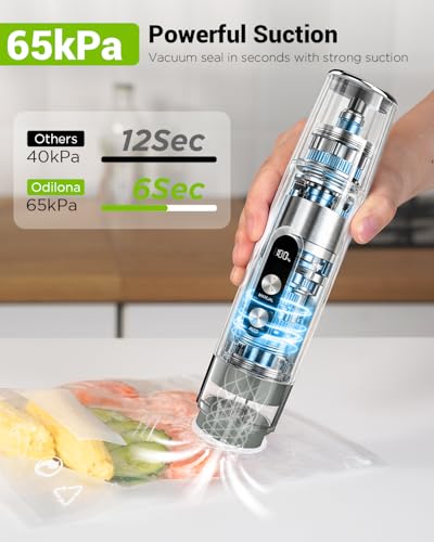 Cordless Food Vacuum Sealer Machine with 30 Reusable Bags - Electric Pump + Variations