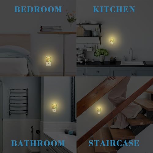 Uiaoiais Christmas Stained Glass Cardinal Bird Night Light - Plug-In Dusk to Dawn LED Wall Light for Kids & Home Decor