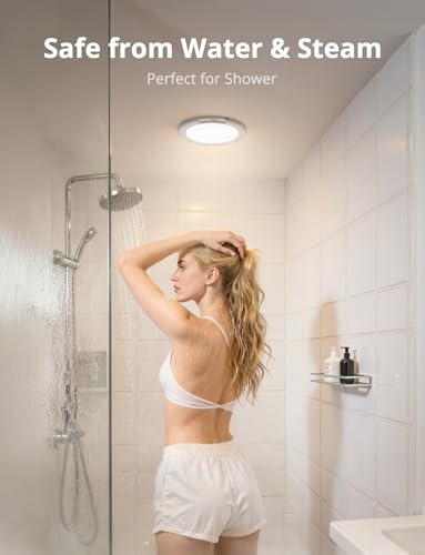 Combuh 4-Pack Rechargeable Magnetic Ceiling Lights with Remote, 3CCT White