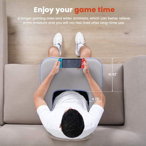 Keduwa L-Gray Reading Pillow with Lap Desk & Arm Support
