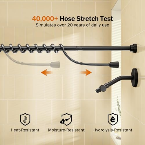 Black Dual Shower Head with Magnetic Handheld & 10 Modes - Double Shower System