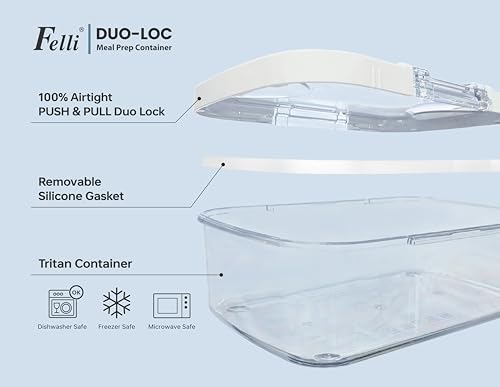 Deli Meat 3-Pack Food Storage Containers with Airtight Lids - Clear Tritan