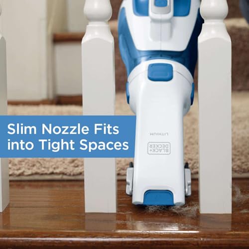BLACK+DECKER Cordless Handheld Vacuum Cleaner 12V with Crevice & Rotating Nozzle
