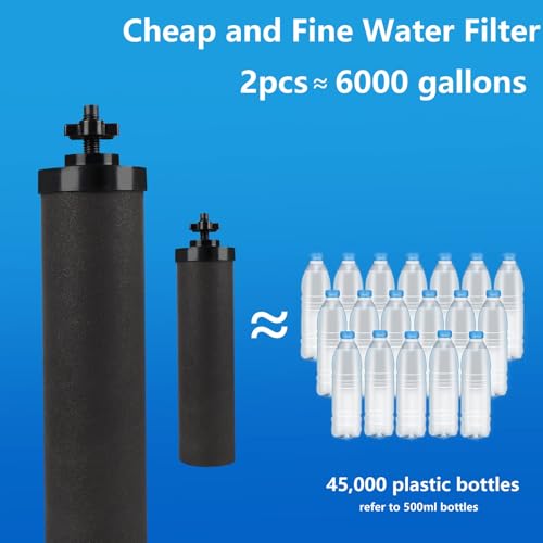 SUPER.BDACC Black 10 Inch Replacement Water Filter for Berkey BB9-2 Gravity System
