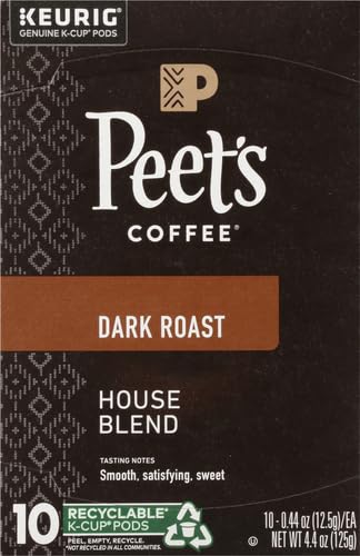 Peet's Coffee K-Cup Pods - Dark Roast Coffee for Keurig Brewers | 10 Pods, 4.4 oz (Pack of 2)