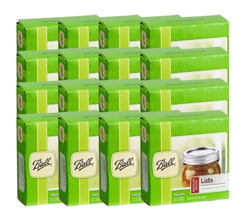 Regular Mouth Mason Jar Canning Lids - 16 Dozen (192 Lids) - Made in USA