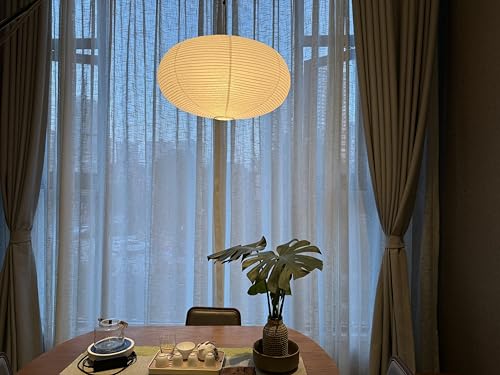 Large White Oblate Pendant Lamp Shade 55.5cm Home Decor Ceiling Lantern
