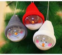 Clear Plastic Ball Ornaments - 80mm, Pack of 12 for Holiday Decor