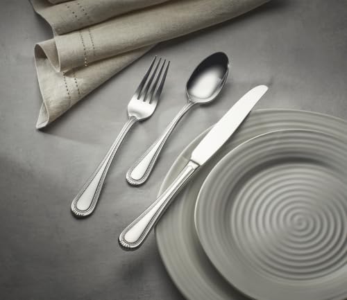 Oneida Countess 45-Piece Flatware Set for 8 - Silverware with Beaded Edge