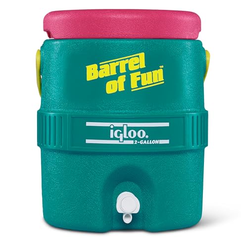 Igloo Retro Barrel of Fun 2-Gallon Jade Water Jug with Spigot & Lid - 256oz