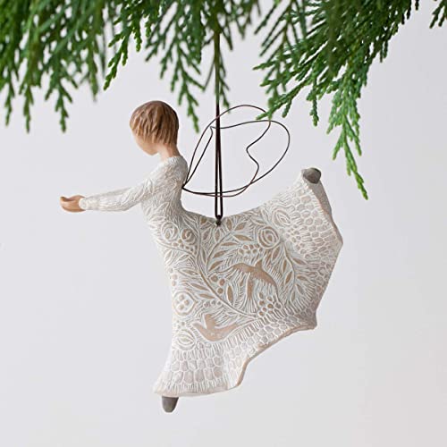 Willow Tree Dance of Life Angel Ornament - Natural Hand-Painted Figurine