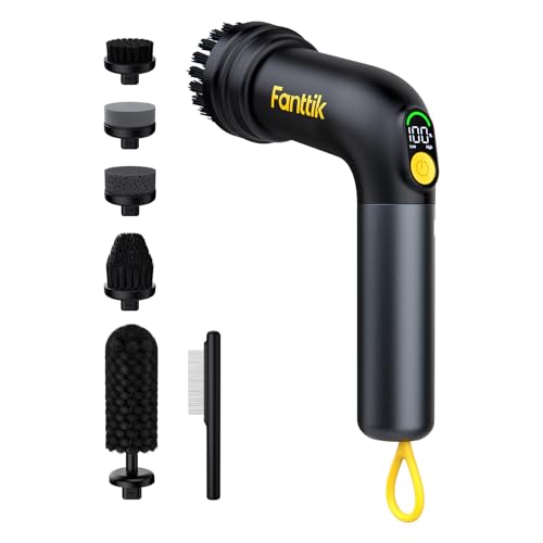 Fanttik G9 Handheld Cordless Electric Spin Scrubber - Black for Kitchen Cleaning