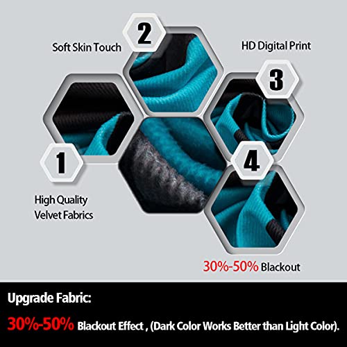 jejeloiu Cute Deer Door Curtain for Doorway Privacy 34''x80'' Girls Boys Kids Hunting Room Bear Paw Print Tree Pattern Closet Cover Bedroom Exotic Style Brown Window Treatments