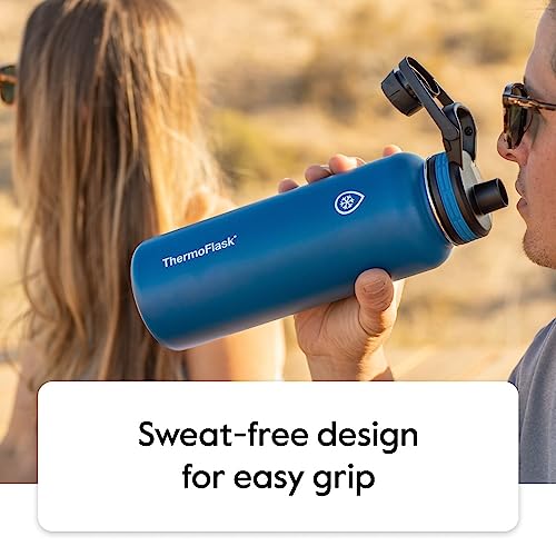 Kids Insulated Water Bottle with Straw Lid - 16 oz BPA-Free Stainless Steel, Leakproof & Spill-Proof - Purple/Orange - 2 Pack