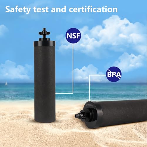 SUPER.BDACC Black 10 Inch Replacement Water Filter for Berkey BB9-2 Gravity System
