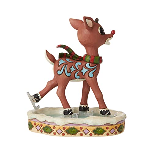 Enesco Rudolph Traditions Jim Shore Ice Skating Figurine 6.3in