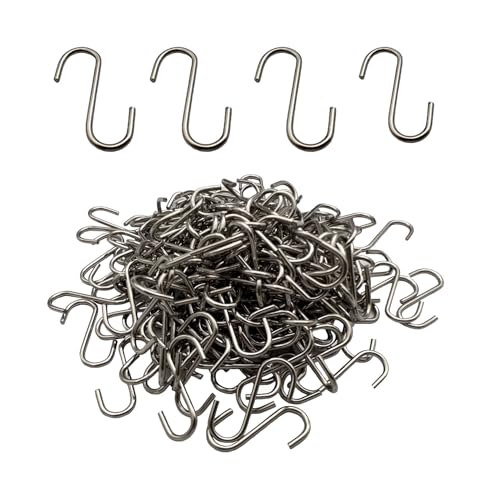 200 Pcs Stainless Steel Small S Shaped Hooks, Mini S Hooks 0.8 Inch DIY Christmas Ornament Jewelry Hanging Holder