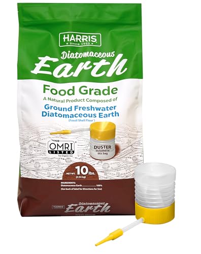 HARRIS Food Grade Diatomaceous Earth 10lb with Powder Duster - Organic Safe Pest Control