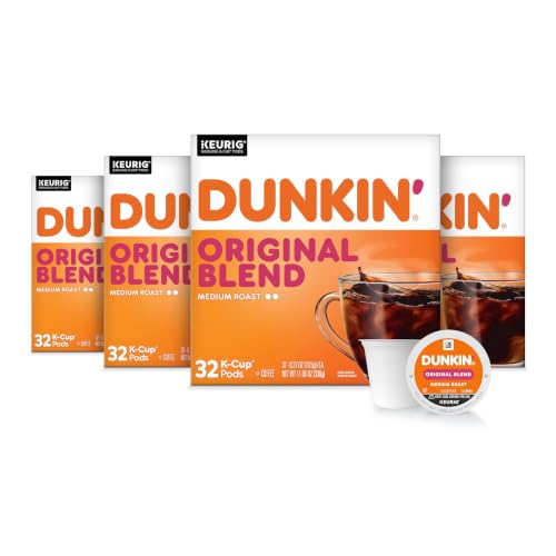 Dunkin’ Original Blend Medium Roast Coffee K-Cup Pods - 4 x 32 Count (128 Total)