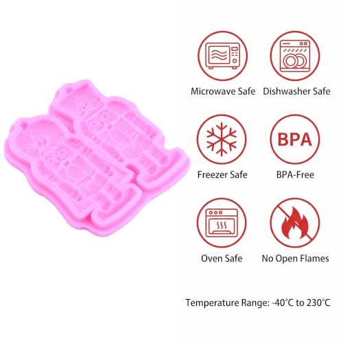 Nutcracker Silicone Mold 3D Christmas Soldier Fondant Mold - Style L