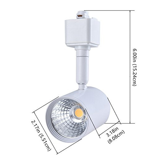 mirrea 6 Pack H Type White LED Track Lighting Heads 6.5W 3000K Warm
