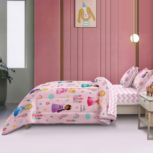 Kids Girls Princess Comforter Set Twin Pink Princess / Twin - Cozy Bed Bedding