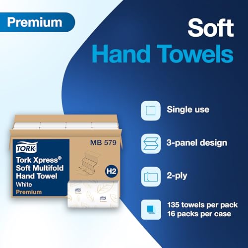 Multifold Paper Hand Towels - Soft, Absorbent, 16 Packs of 135 Towels