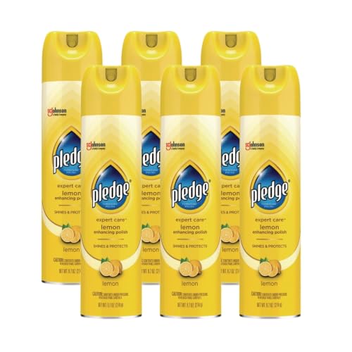 Furniture Polish Spray with Lemon Scent - 9.7 Oz Aerosol, Pack of 6