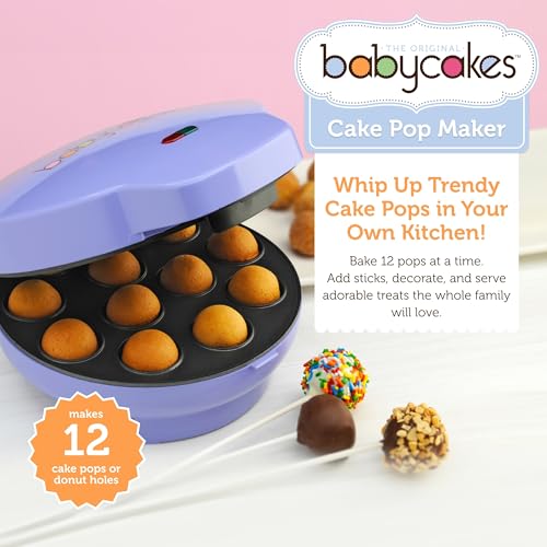 Cake Pop Maker Machine with 12-Cake Pop Capacity & 50 Sticks