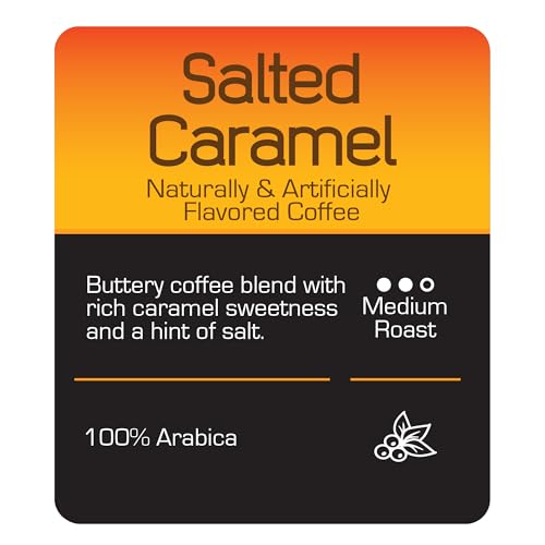 Salted Caramel Coffee Pods - Medium Roast, 100 Count, Single Serve K-Cup Pack
