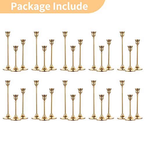 Nuptio 3 Pcs Black Candlestick Holders Taper Candles Holder Candle Stick Holder for Dining Table Halloween Candle Holders for Tapered Candles Decorative Centerpiece for Christmas Party Housewarming