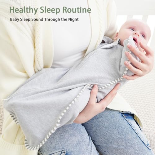 Roksuma Baby Swaddle 0-3 Months with Arms Up Transition Sleep Sack 2-Pack, Cotton, Small