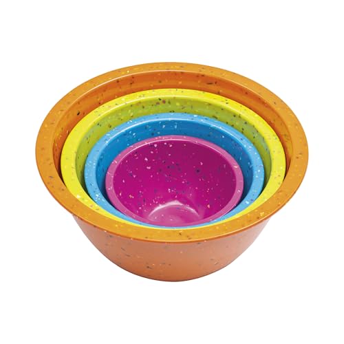 Confetti Melamine Nesting Mixing Bowls Set - Colorful Vibrant - Fesitive Color