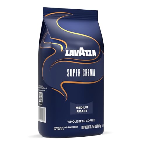 Lavazza Italian "Super Crema" Espresso Whole Bean Value Pack (3 x 2.2