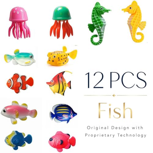 Calover 4FT Sensory Fish Bubble Tube Lamp Black - Soothing Night Light for Autism & Stress Relief
