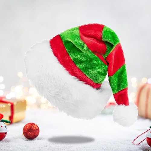 Unisex Velvet Santa Elf Hat for Adults Christmas & Holiday Parties