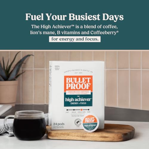 Energy & Focus Coffee Pods - Bulletproof High Achiever Medium-Dark Roast, 24 Count - Variation: Energy + Focus
