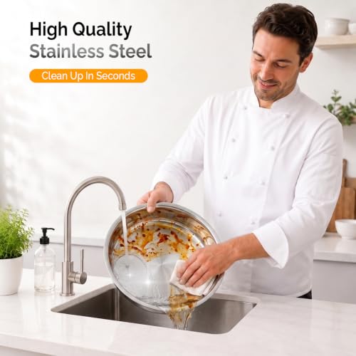 5QT Chafing Dish Buffet Set - Gold Accent, Round Stainless Steel, 4 Pack