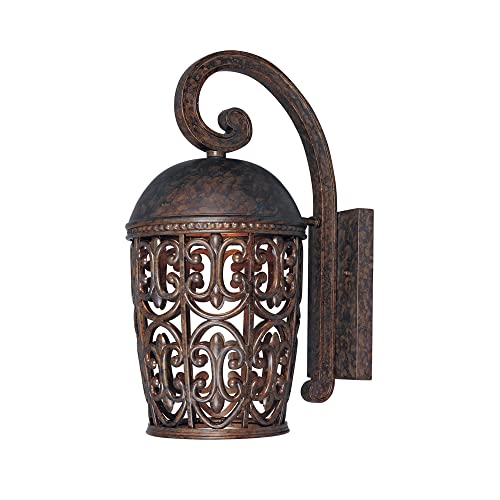 DESIGNERS FOUNTAIN Amherst 1-Light Outdoor Wall Lantern Sconce, Burnt Umber, 97591-BU