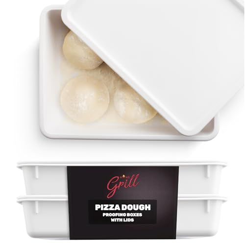2 Pack Pizza Dough Proofing Box - Stackable BPA-Free Bread & Food Storage Containers