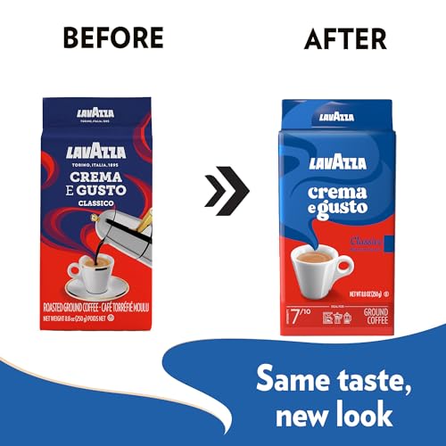 LavAzza Crema e Gusto Medium Roast Ground Coffee 8.8 oz Pack of 8 - Classico Variant