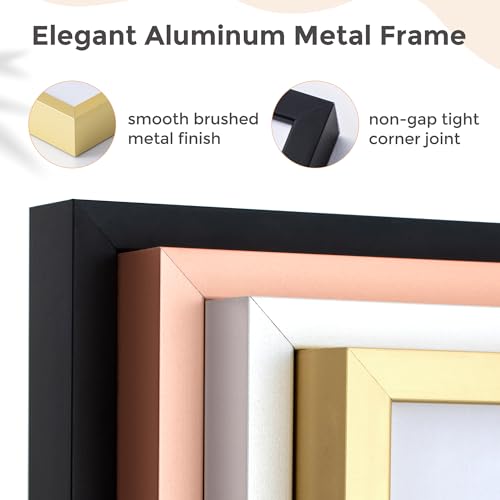Black 24x36 Metal Picture Frame with Mat for Wall - 20x30 & 24-inch Photo Frame