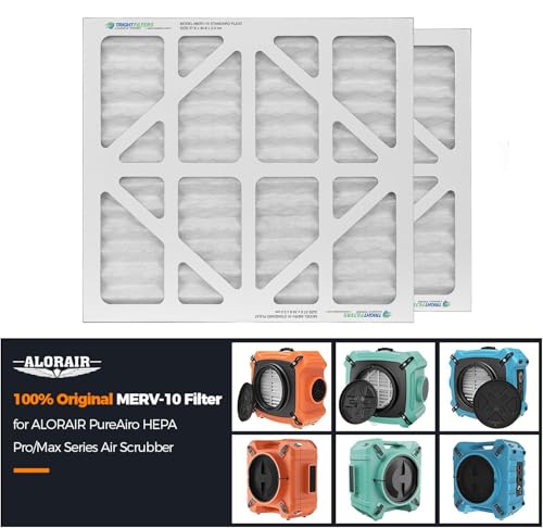 ALORAIR 5-Pack MERV-10 Air Filters for PureAiro HEPA Pro/MAX Air Scrubber, 14.5x13.7x0.8 in