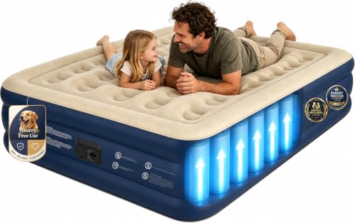 Queen Size Air Mattress with Built-in Pump - 18 Inch Raised Supportive Bed