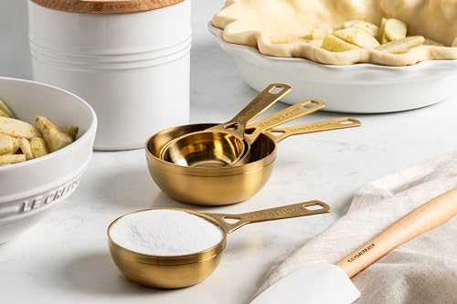 Measuring Cups Set - Stainless Steel with Gold Finish, 4 Pieces - Variation of Measuring Cups / Stainless Steel with Gold Finish