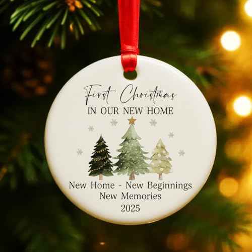 Housewarming Gifts Christmas Ornament 2025 for New Home, Our First New Home Ornaments Gifts for Christmas Tree