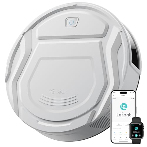 White Lefant M210 Pro Robot Vacuum Cleaner with Powerful Suction & 6 Cleaning Modes