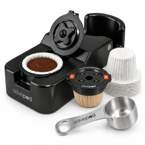 Reusable Coffee Pod Kit for Keurig - Compact Single-Serve Maker & Filters