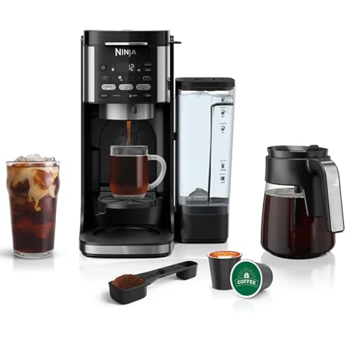 Dual Coffee Maker for Grounds & Pods with Hot & Iced Brew Function